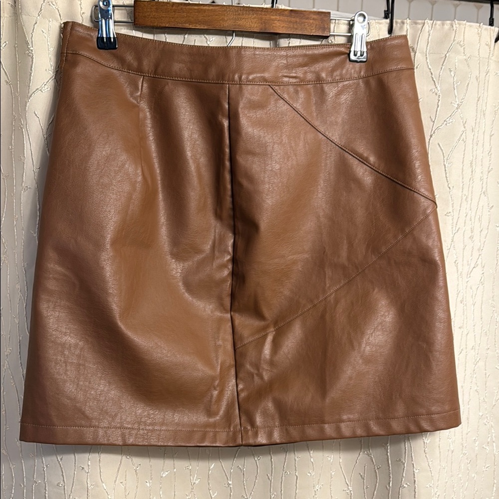 Brown Leather Skirt